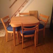 795 Oct 2016 Heywood Wakefield Jr Dining Table With 5 Chairs And Extension Leaf And Table Top Pads As Shown Set Dining Table Setting Dining Table Dining