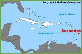 Show Me Barbados On A Map Barbados Location On The Caribbean Map