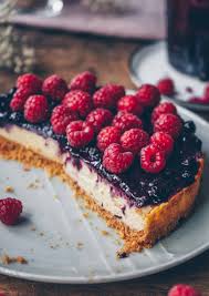 Pudding quark kuchen habe einige bilder, die sich darauf beziehen einander. Puddingkuchen Mit Heidelbeerkompott Vegan Klara S Life