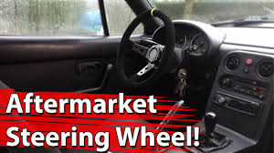 This adapter is a direct bolt on for aftermarket columns such as flaming river and ididit, early mode. Aftermarket Steering Wheel Installation Miata Youtube