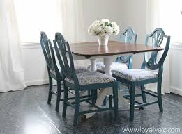 I spray painted my entire dining set a few years ago with cans of paint. Dining Room Chair Makeover Archives Redhead Can Decorate