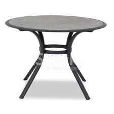 While stone composite furniture is typically suitable for both indoor and outdoor use, remember to ensure that particular model is approved for the patio. Patio Aluminium Dining Table With Stone Top Stock Photos Freeimages Com