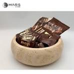 Cuenco de mármol travertino beige OEM/ODM para dulces y ...