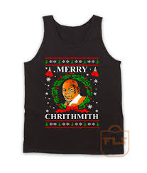 A festive christmas card inspired by mike tyson and his trademark lisp! Mike Tyson Merry Chrithmith Ugly Christmas Tank Top Ferolos Com Men Women