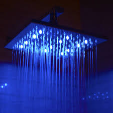 Alfi Brand Led5005 10 Square Multi Color Led Rain Shower Head Rain Shower Head Rain Shower Shower Heads