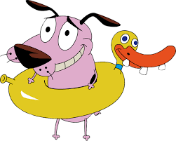 Courage The Cowardly Dog In Pool Duck Cute Disney Drawings Cute Disney Wallpaper Cartoon