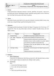 Memelihara mutu sediaan farmasi, menghindari penggunaan yang tidak bertanggung jawab, menjaga ketersediaan, memudahkan pencarian dan pengawasan. Pdf No Standard Operating Procedure Halaman 1 Dari 11 Revisi Suwadji Suwadji Academia Edu