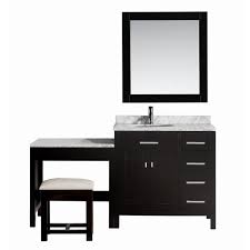 Bathroom mirrors for vanities & bathroom walls vanity mirrors are an absolute necessity in the bathroom, working in tandem with vanity light fixtures to help you complete daily tasks like grooming, styling your hair, or putting on makeup. Single Sink Vanity With Makeup Area Saubhaya Makeup