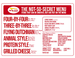 Maybe you would like to learn more about one of these? In N Out Not So Secret Menu Non Menu Items Updated And Cleaned Up Design Sandiego