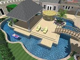 Inspiring Lazy River Pool Design Ideas 12 Backyard Pool Pool Houses Dream Pools