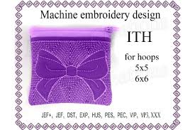 Download Cosmetic Bag Zippered Bag Ribbon In The Hoop Creative Fabrica SVG Cut Files