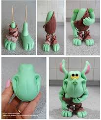 Ich finde das macht den feinschliff aus und die figur lebendig. Tutorial Monster Gummibarenbande Fimo Kunsthandwerk Fondant Figuren Anleitung Fimo Projekte