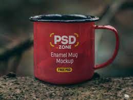Download Outdoor Enamel Tin Camping Mug Psd Mockup Psd Mockups