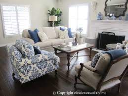 Classic Casual Home Blue And White Living Room Living Room White Blue Living Room