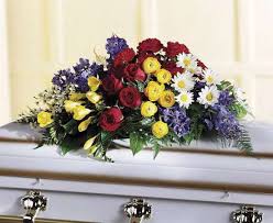 Titan casket offers a wide selection of ﻿blue caskets starting at $879 in both standard and oversized widths, with varying steel thickness, hardware, panels, imagery, and style options. S32 3170 Floral Oasis Casket Spray Kremp Com