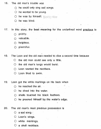 Black And White Test Print Page Grade 3 Reading Part B Sample Passages And Questions Page 8 Good Meaning Test Taking Skills Saddest Songs