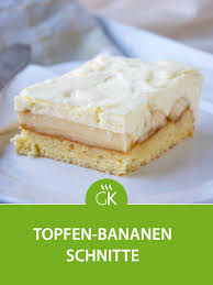 Topfen Bananen Schnitte Rezept Rezept Bananen Schnitten Kuchen Und Torten Rezepte Rezepte
