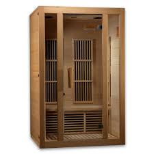Maxxus Lifesauna 2 Person Infrared Sauna With 6 Carbon Tech Heaters And Sound System Mx J206 01 The Home Depot Wood Sauna Sauna Infrared Sauna