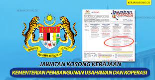 Malaysia bersedia untuk memberikan perkhidmatan kepada usahawan & pks di seluruh negara sepanjang perintah kawalan pergerakanberlangsung. Jawatan Kosong Kementerian Pembangunan Usahawan Dan Koperasi