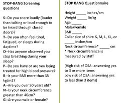 Image result for STOP-Bang Questionnaire