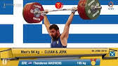 Theodoros iakovidis is a greek olympian weightlifter. Theodoros Iakovidis 89kg Gre 190kg Clean And Jerk National Record Youtube