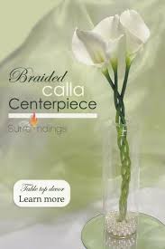 Fresh white and green floral centerpieces. Distinctive Gala Calla Lily Table Centerpiece Silk Flowers Chic Petite Bouquet Wedding Flowers Petals Garlands Patterer Home Garden