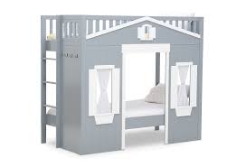 Create more play space with a bunk bed or trundle bed with storage drawers. White Stone Grey Hillside Loft Bunk Bed Amart Furniture