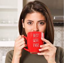 Best Wife Ever Customized Red Bistro Mug With Quotes For Mom S Birthday Coffee Mugs For Women Wife Gift Ideas For Christm Mugs Funny Coffee Mugs Coffee Humor