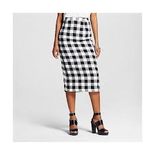 Black And White Gingham Midi Skirt Women S Pencil Skirt Black White Gingham Womens Pencil Skirts Pencil Skirt Black Pencil Skirt