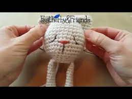 In this tutorial, you'll learn how to add a face to your amigurumi using safety eyes, felt, and simple embroidery techniques. Embroidering A Sleepy Face On Amigurumi Crochet Tutorial Youtube