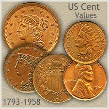 old penny values half cent large cent indian cent and