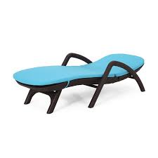 Chaise lounges whether you're beachside, poolside, or merely dreaming of being at one, nothing says glamor and leisure like a fine chaise lounge. Best Selling Noble House Primrose Cushioned Wicker Outdoor Chaise Lounge Blue Dark Brown Accuweather Shop