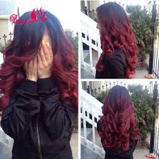 7a Burgundy Brazilian Virgin Hair Burgundy Ombre Virgin Hair 3 Bundles Brazillian Body Wave Red Burgundy Brazilian Om Weave Hairstyles Burgundy Hair Human Hair