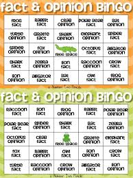 Fact Opinion Bingo And Other Cooperative Learning Games Fact And Opinion Reading Facts Facts