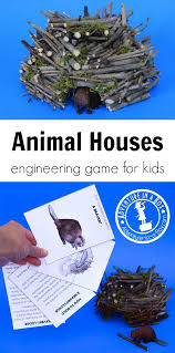 Animal Houses Engineering Game For Kids In 2020 Animal Activities For Kids Animal House Stem For Kids