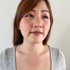 Collar de cadena Figaro de plata de ley