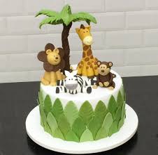 Theme Birthday Cake For Little Boy Pin By Mirela Aljic On Cakes Safari Baby Shower Cake Baby Birthday Cakes Elephant Birthday Cakes