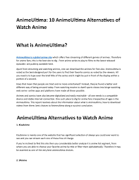 You'll get each in different languages of most animes here. Animeultima 10 Animeultima Alternatives Of Watch Anime By Bloggdesk Issuu