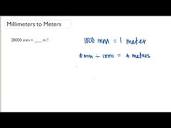 Millimeters to Meters - YouTube