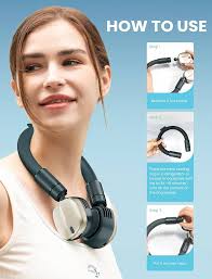 Ventilateur de cou 2 en 1 et anneau de refroidissement à glace