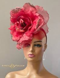 Kentucky Derby Hat Fascinator, Royal Ascot Hat, Wine Maroon Red Silk Rose  Easter Hat, Church High Tea, Del Mar Races Hat, Melbourne Cup Hat