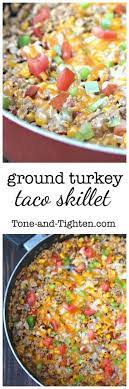 Ground Turkey Taco Skillet With Rice Recipe Ground Turkey Tacos Recipes Food