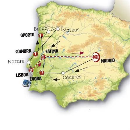 Tour de 8 días por España y Portugal: Tour de 8 dias por Portugal Fatima  Oporto y Lisboa