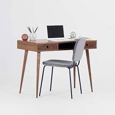 서랍박스가 우측 기둥에 기대어 공중에 떠 있어보이도록 디자인 된 것이 특징입니다. Walnut Desk With Drawers Bureau Dressing Table With Storage Walnut Wood Customized Size And Finish Amazon Co Uk Handmade