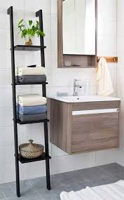 Leaning Bathroom Ladder Shelf The Easy Storage Solution Must be attached to wall;