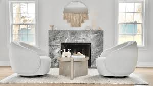 Love the two full windows with the fireplace in between. 27 Marble Fireplace Ideas That Are Chic And Elegant