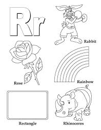 Students can say the name of the picture out loud on the kindergarten alphabet coloring pages to hear the beginning sounds in the words. Letter R For Coloring