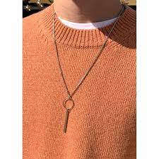 Jogunshop Hoop Metal Bar Chain Necklace Yesstyle