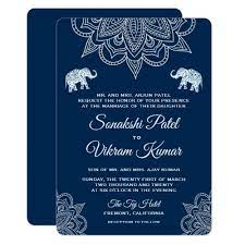 Elegant Navy Blue Henna Indian Wedding Invitation Zazzle Com Indian Wedding Invitations Hindu Wedding Invitations Wedding Invitations Diy