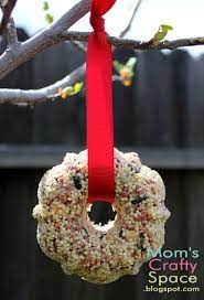 Bird Seed Ornaments From Mom S Crafty Space Bird Seed Ornaments Bird Feeders For Kids To Make Easy Crafts For Kids